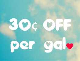 30¢ off per gallon