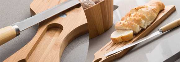 Planche et couteau à pain bambou