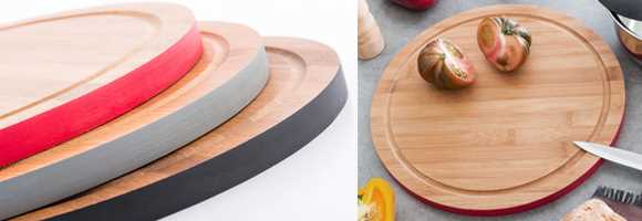 Planche de cuisine circulaire Bambou