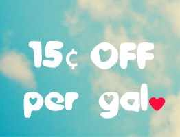 15¢ off per gallon